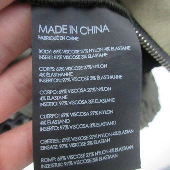 Club Monaco Cropped Bomber Jacket Women's XS Black Viscose Blend Zip Up 566 - Picture 5 of 11